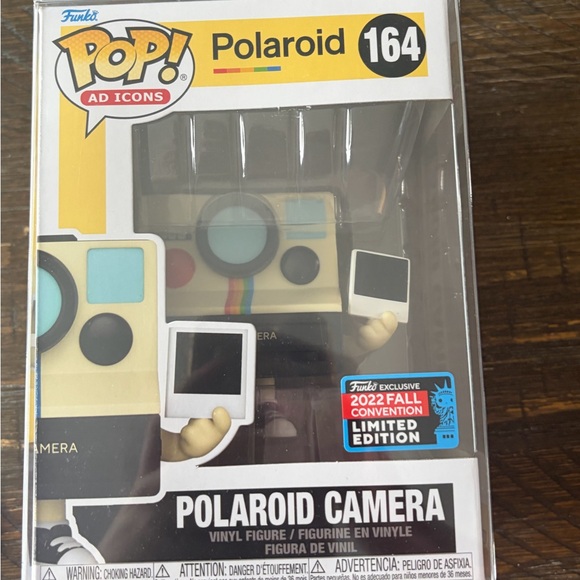Polaroid Other - Funko Polaroid Camera Vinyl Figure - Cream with Rainbow Stripe